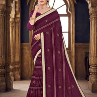 Latest Dyed Matching Saree with Blouse Piece for Premium Ethnic and Traditional Wear | TIK-UPI