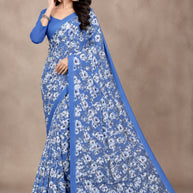 Graceful Printed Saree with Blouse Piece for Modern Ethnic Fashion  | CAS-MANGO SHAKE