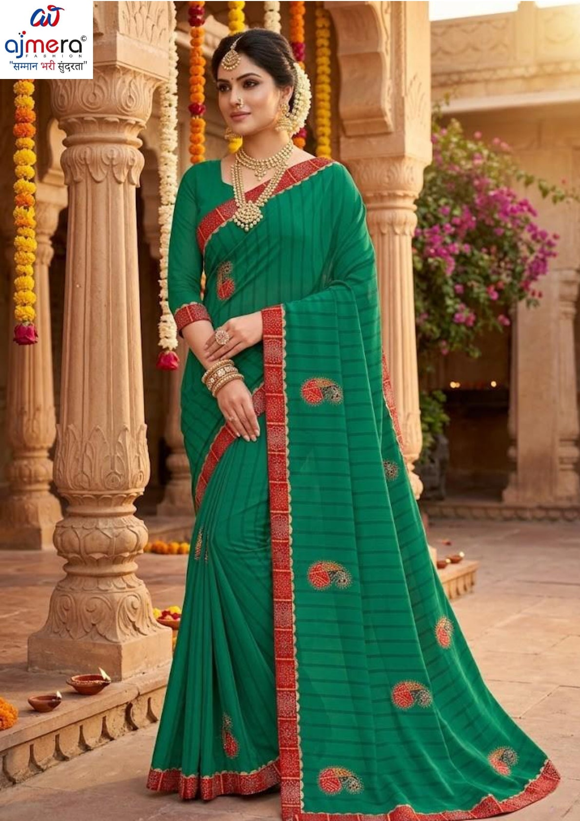 Fancy Lycra Matching Saree with Blouse Piece for Premium Ethnic and Traditional Wear | SRS-ONLY TIME