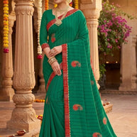 Fancy Lycra Matching Saree with Blouse Piece for Premium Ethnic and Traditional Wear | SRS-ONLY TIME