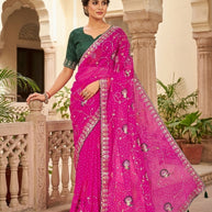 Chic Printed Saree with Blouse Piece for Sophisticated Ethnic Style | JS-FULPATTI