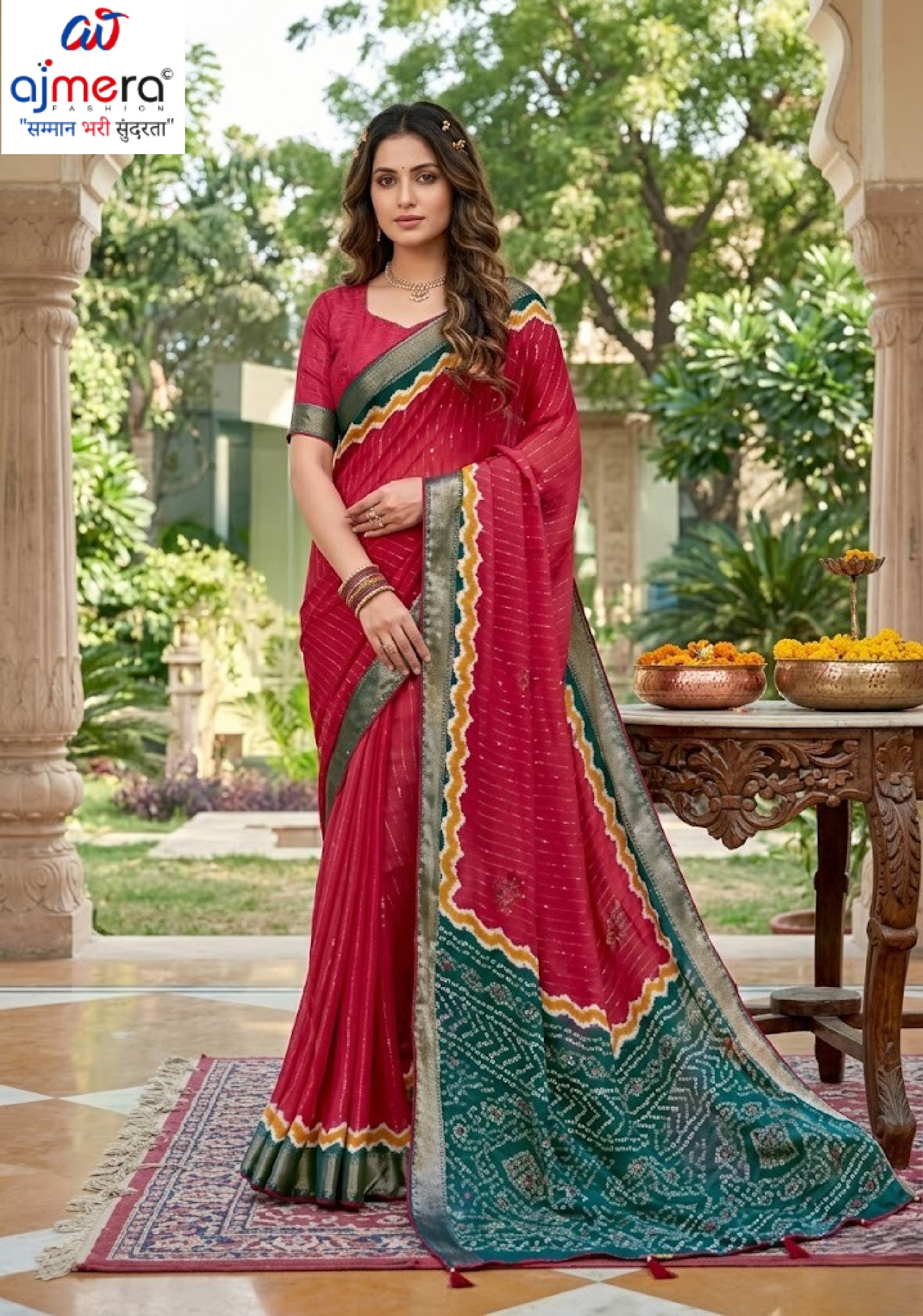 Designer Printed Saree with Blouse Piece for Special Occasions  | VDT-SONAKSHI-4