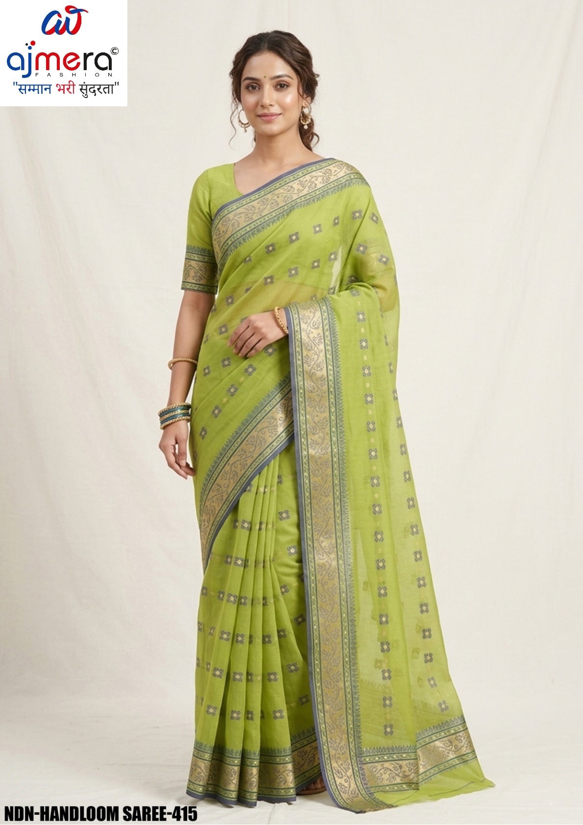 Pure Cotton Saree with Without Blouse for Premium Ethnic and Traditional Wear | NDN-HANDLOOM SAREE-415
