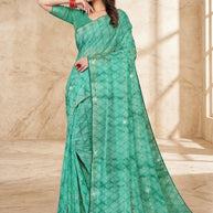 Elegant Printed Saree with Designer Blouse Piece for Festive Wear | SSR-AGARTALA
