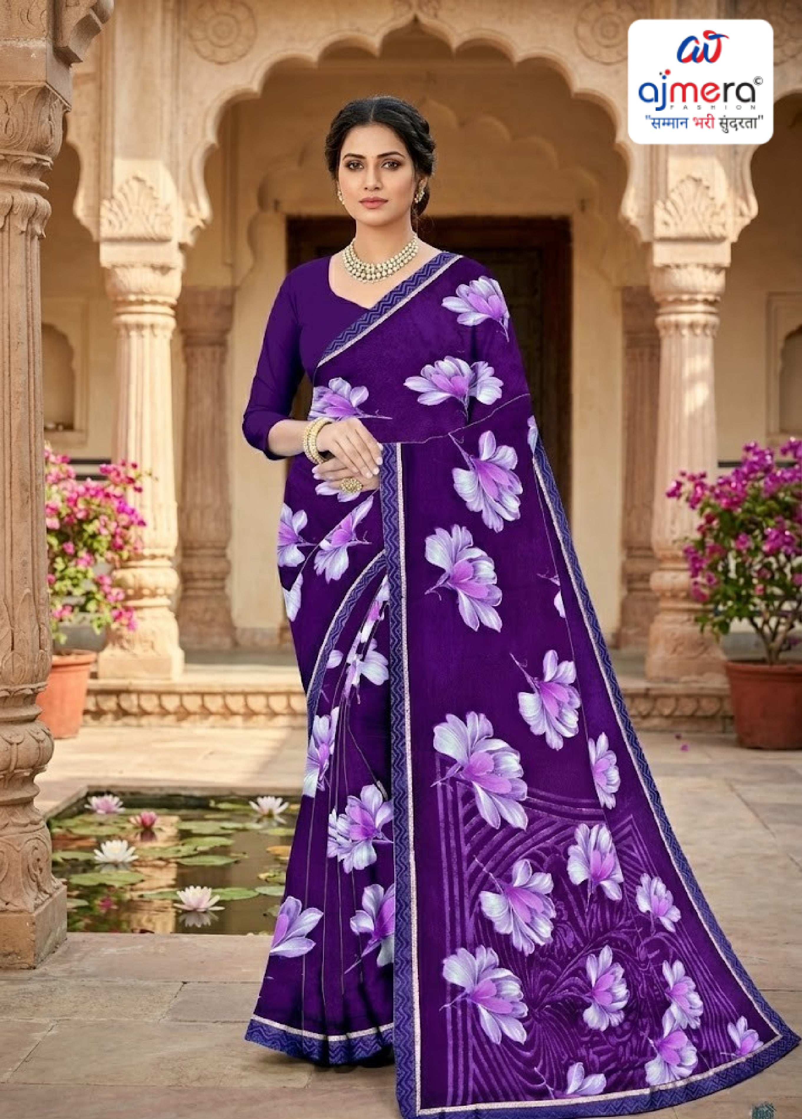 Reniyal Print Loose Saree with Blouse for Premium Ethnic and Traditional Wear | CAS-RAJ BHOG