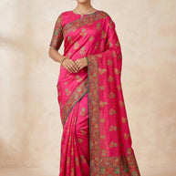 Silver Touch Jacquard Silk Saree With Blouse Piece | WSO-MAY FAIR