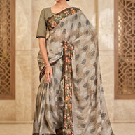 Chic Printed Saree with Blouse Piece for Sophisticated Ethnic Style | PRM-MISS UNIVERSE