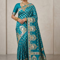 Fine Weave Jacquard Silk Saree With Blouse Piece | RIK-JOGMAYA