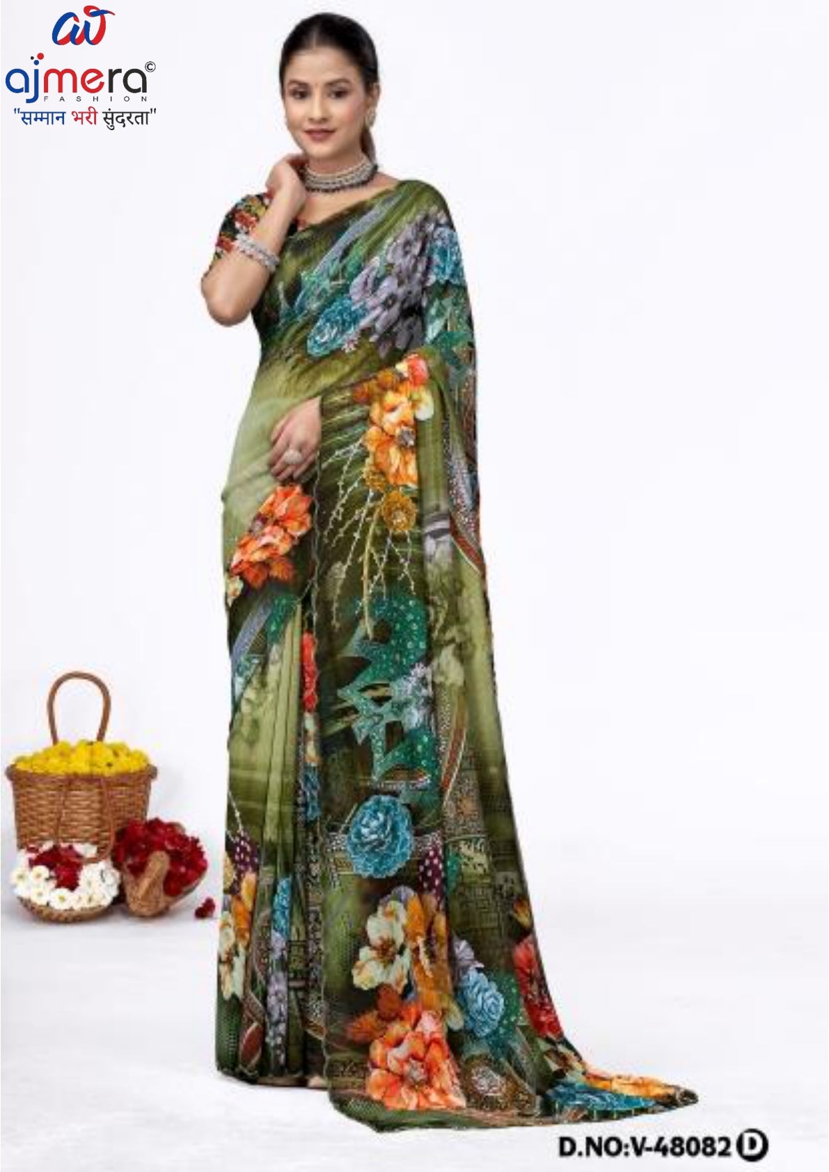 Classic Printed Saree with Blouse Piece for Timeless Traditional Style  | VER-LOVE CHESS-48082