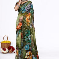 Classic Printed Saree with Blouse Piece for Timeless Traditional Style  | VER-LOVE CHESS-48082