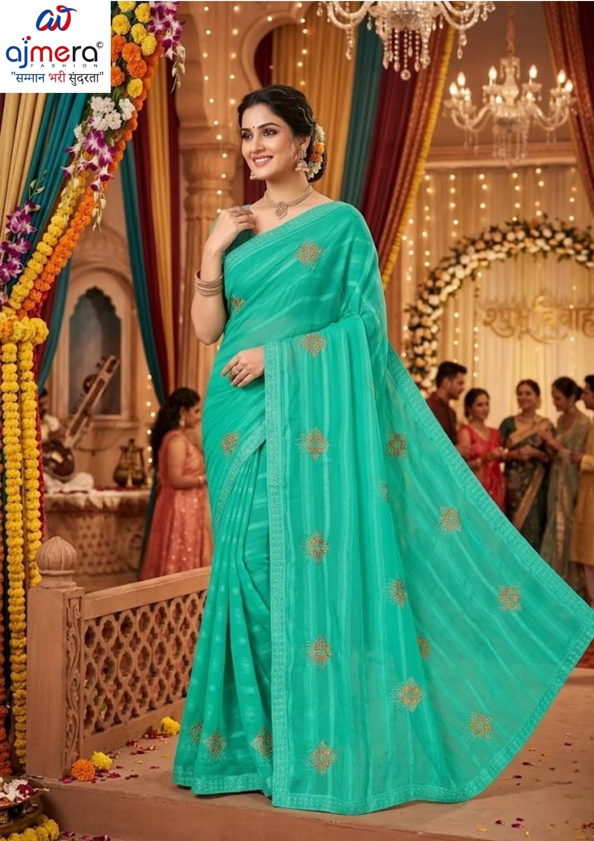Trendy Dyed Matching Saree with Blouse Piece for Premium Ethnic and Traditional Wear | VKM-CURVV