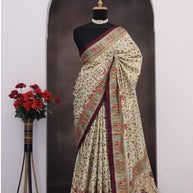 Ganga Blended Silk Saree with Blouse for Premium Ethnic and Designer Wear | ALL-GANGA-04