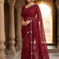 Contemporary Printed Saree with Blouse Piece for Premium Wear | SSR-ANTRA