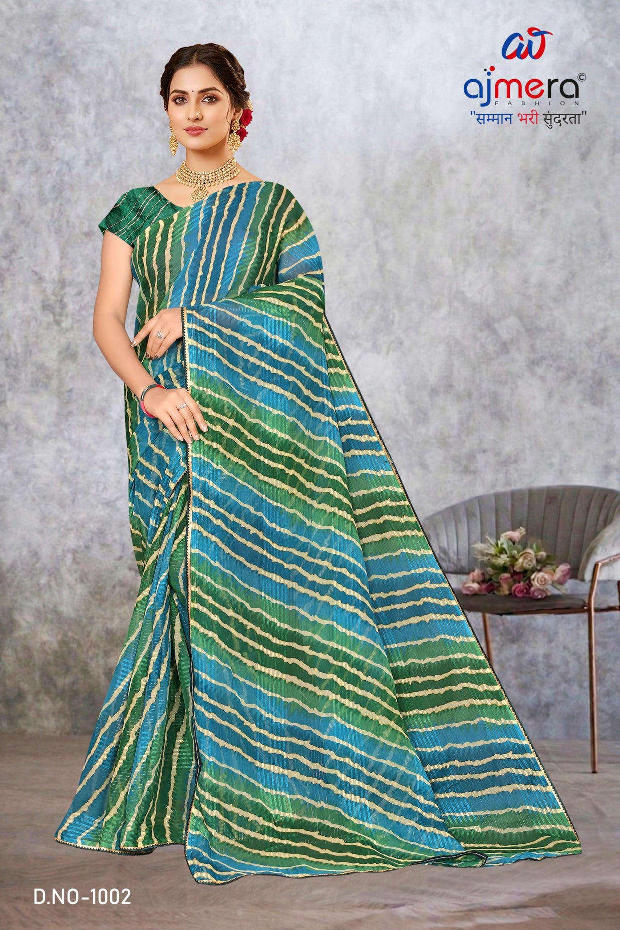 Chic Printed Saree with Blouse Piece for Sophisticated Ethnic Style | SNR-JUMP