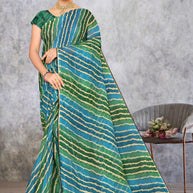 Chic Printed Saree with Blouse Piece for Sophisticated Ethnic Style | SNR-JUMP