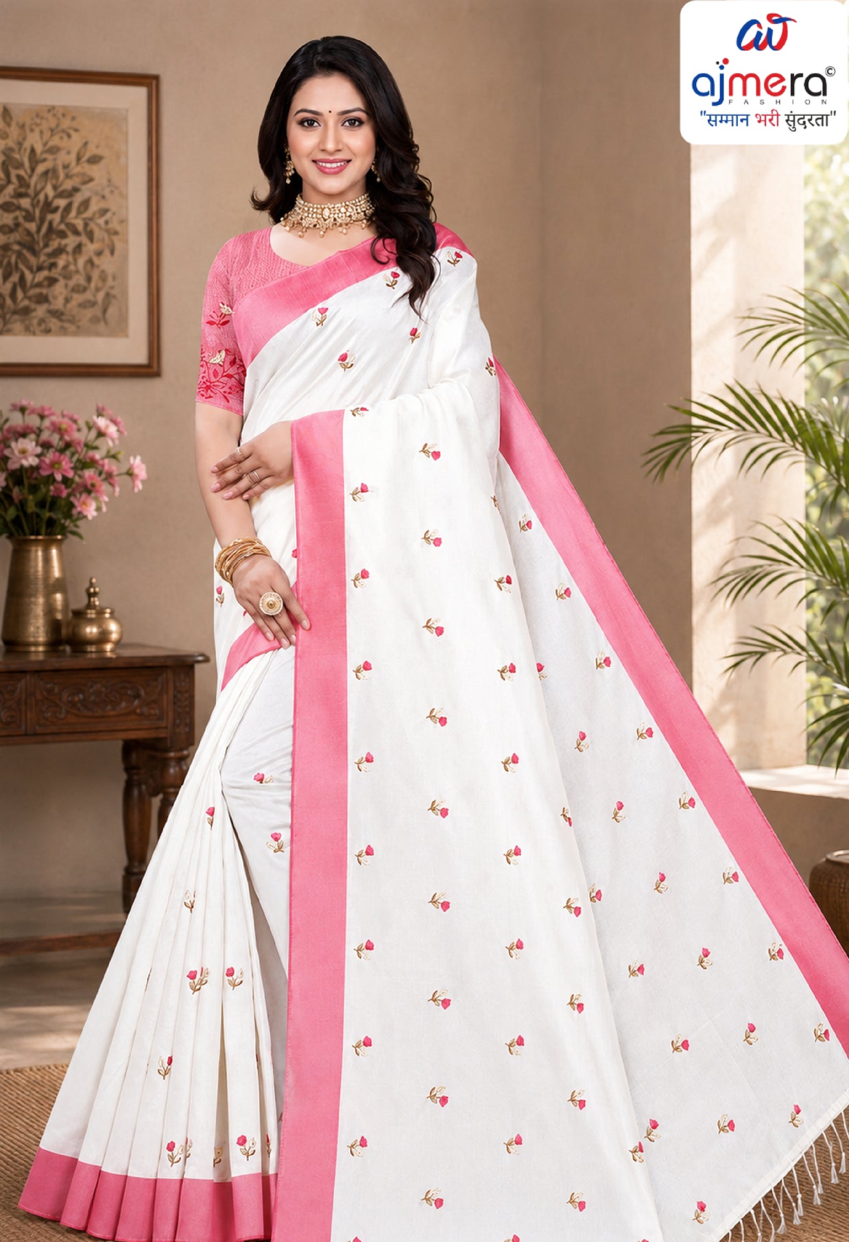 Daily Wear Cotton Saree with Blouse Piece for Premium Ethnic and Traditional Wear | PUT-TRUMP-2