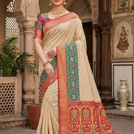 Beautiful Jacquard Silk Saree With Blouse Piece | TUL-SIDDHI COTTON