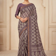 Digital Print Saree with Blouse Piece for Premium Ethnic and Traditional Wear | STG-DIVU