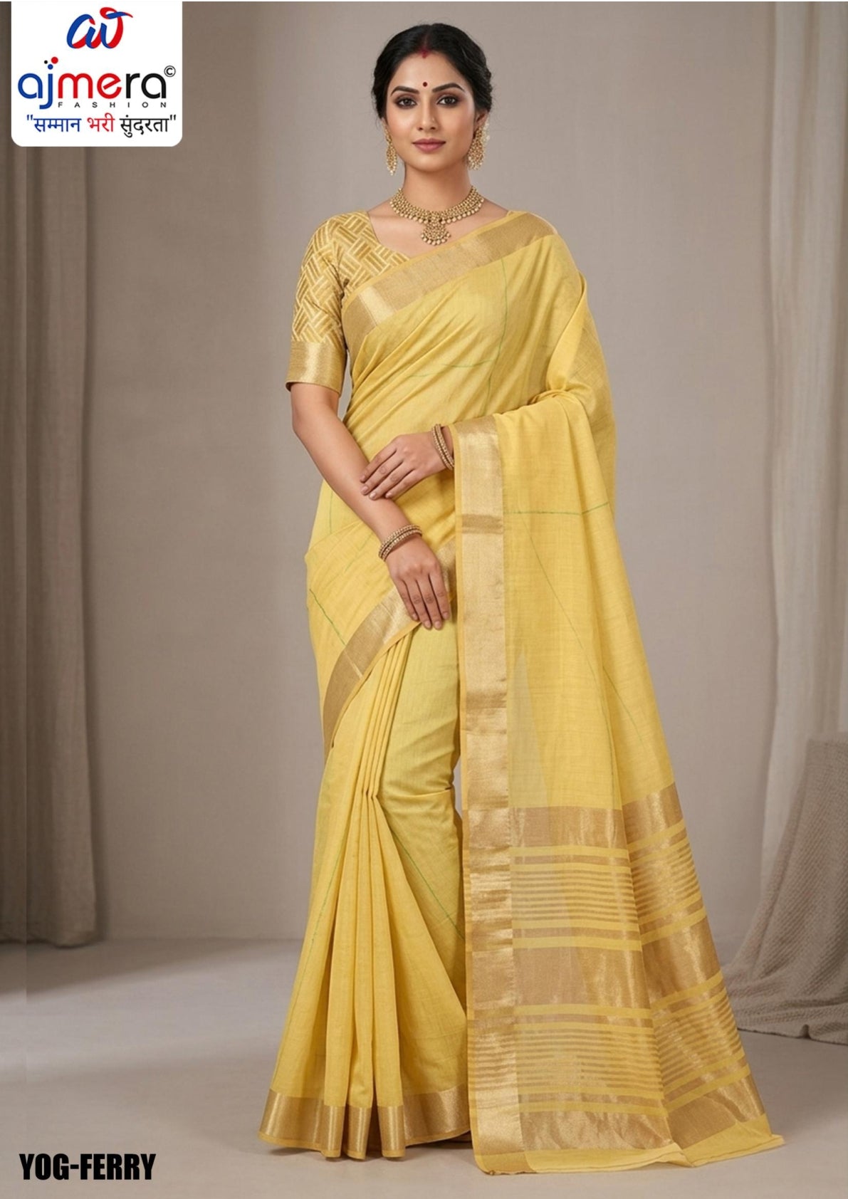 Fashionable Rapier Silk Matching Saree With Blouse Piece | YOG-FERRY