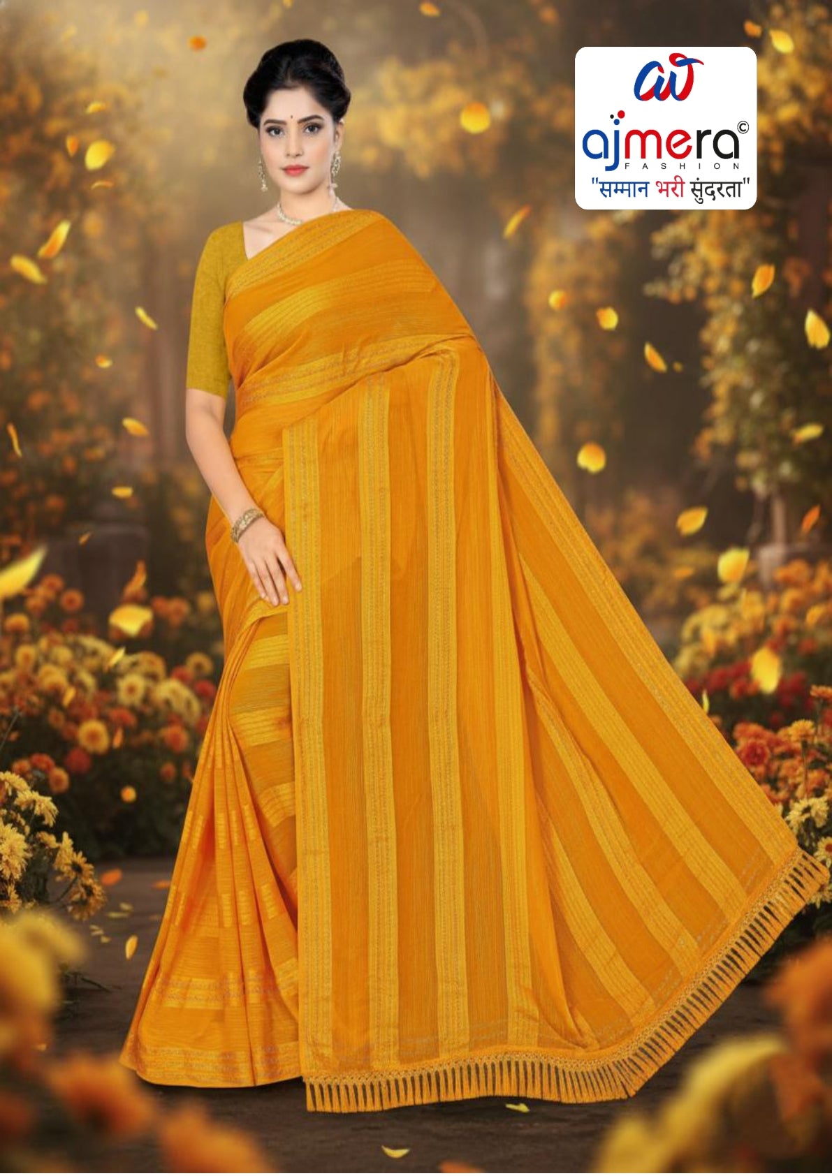 Fandy Dyed Matching Saree with Blouse Piece for Premium Ethnic and Traditional Wear | TIK-SHYAM BASURI