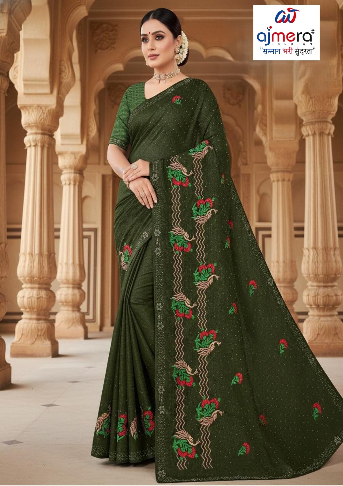 Direct Saree Manufacturer with Blouse Piece for Premium Ethnic and Traditional Wear | VKM-GABBAR