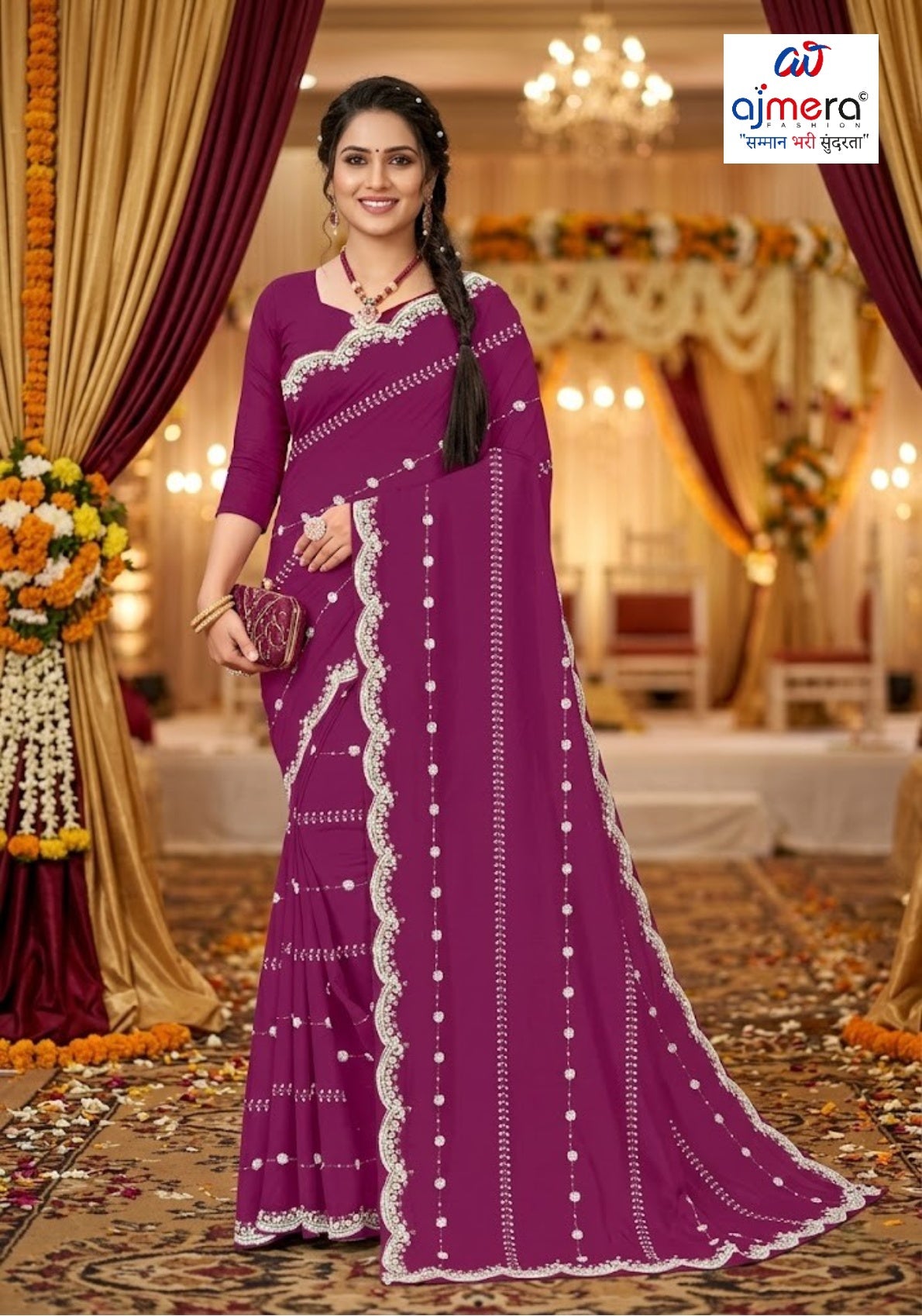 Dyed Matching Saree Manufacturer with Blouse Piece for Premium Ethnic and Traditional Wear | SRS-SHYAM SUNDARI