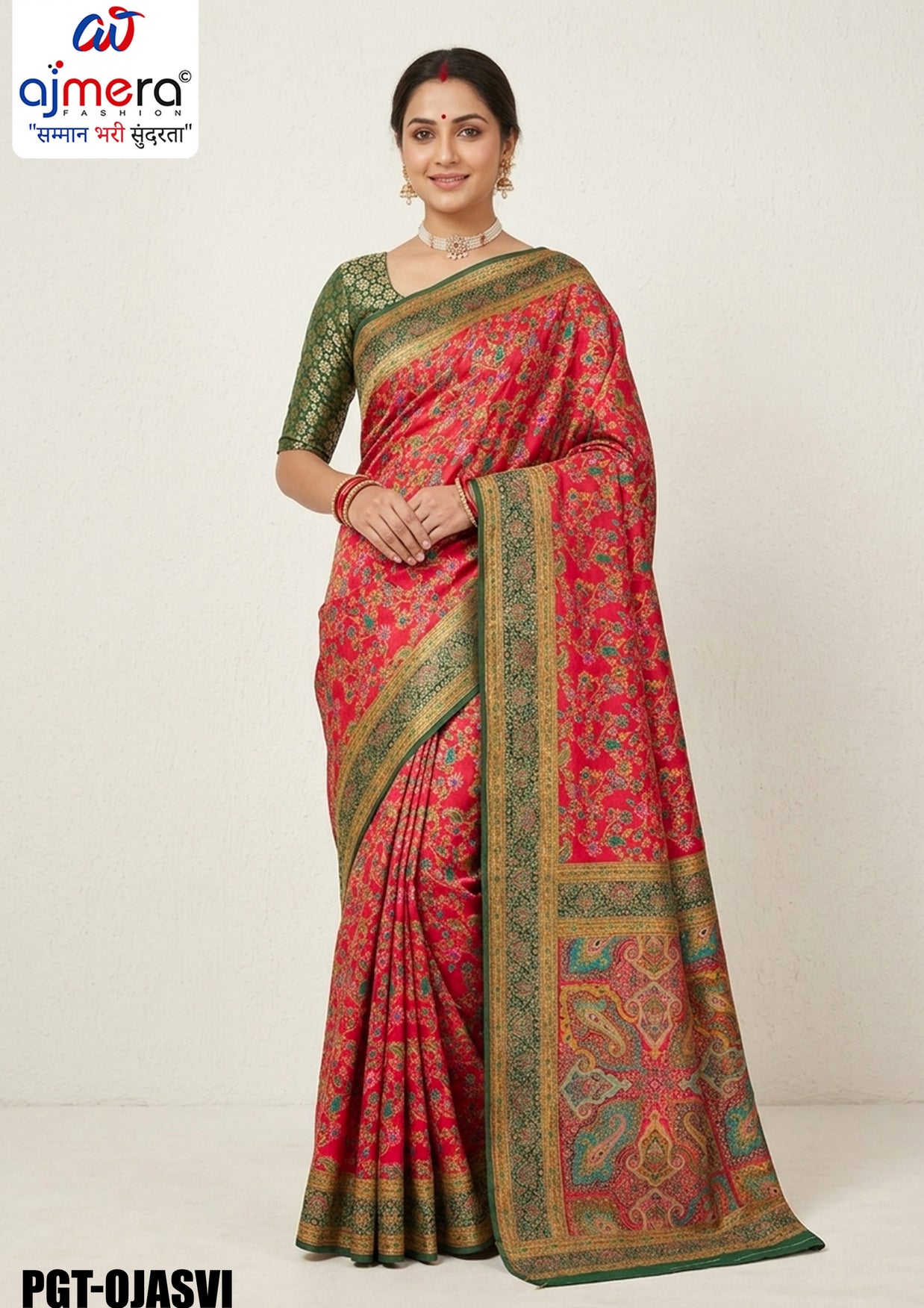 Exclusive Weave Jacquard Silk Saree With Blouse Piece | PGT-OJASVI