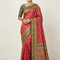 Exclusive Weave Jacquard Silk Saree With Blouse Piece | PGT-OJASVI