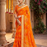 Exclusive Printed Saree with Blouse Piece for Elegant Ethnic Look  | RDD-HIMANI