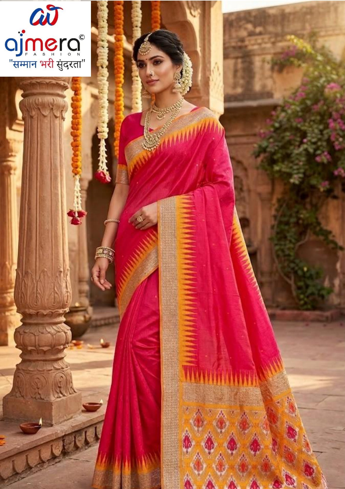 Rich Jacquard Silk Saree with Blouse Piece for Sophisticated Ethnic Style | DOF-BEAGAUM BEAUTY-3