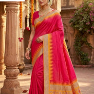 Rich Jacquard Silk Saree with Blouse Piece for Sophisticated Ethnic Style | DOF-BEAGAUM BEAUTY-3