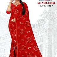 Premium Printed Saree with Matching Blouse Piece for Ethnic Elegance | GLC-SHADI COM
