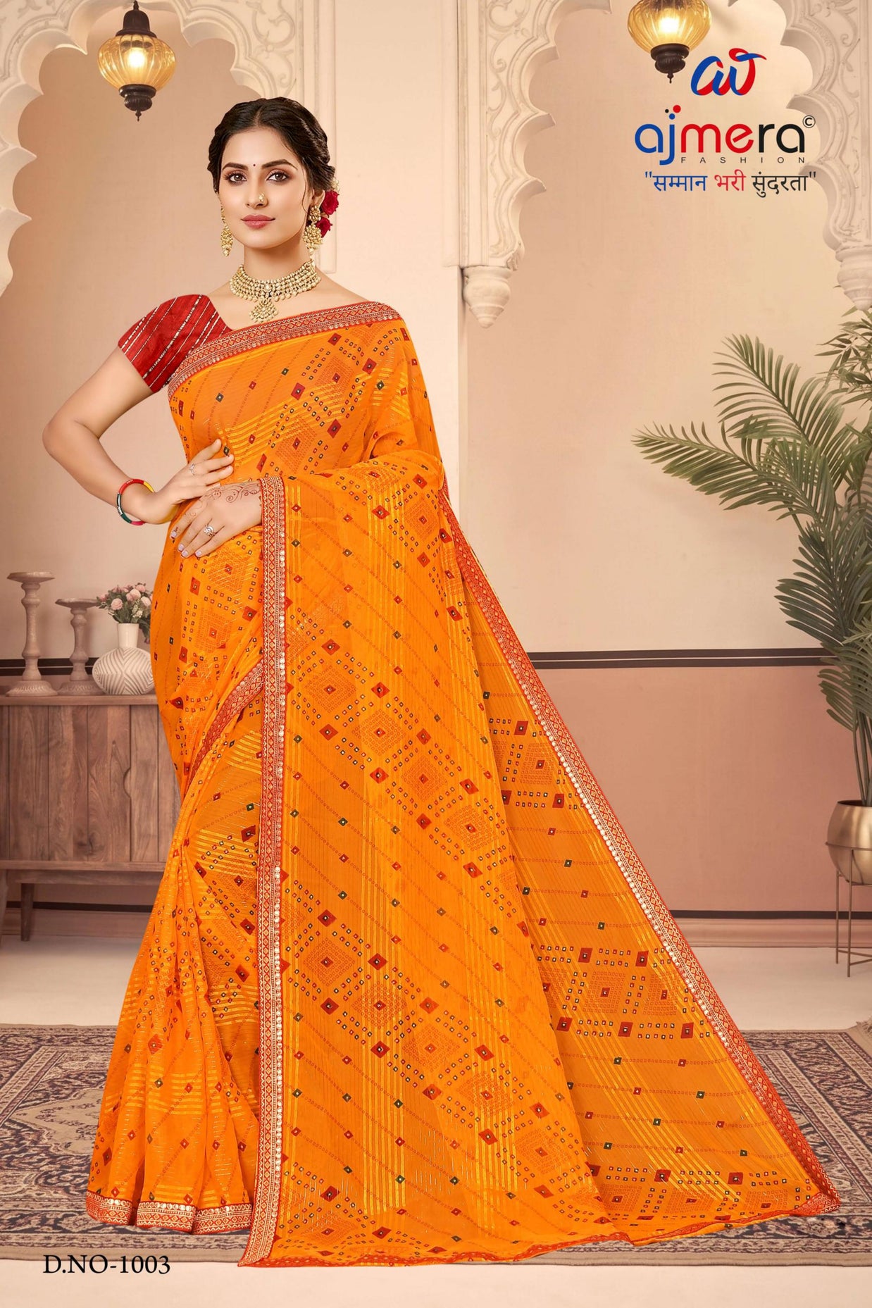 Premium Printed Saree with Matching Blouse Piece for Ethnic Elegance  | SNR-APNE