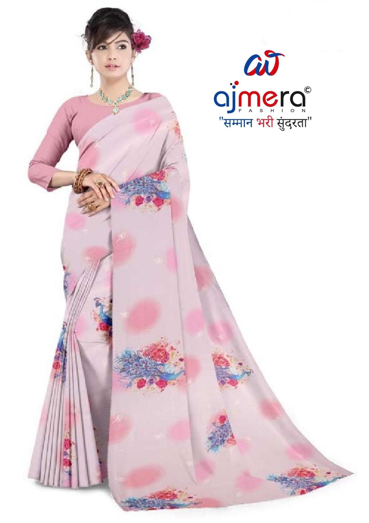 Chic Printed Saree without Blouse for Sophisticated Ethnic Style | TD-HONDA