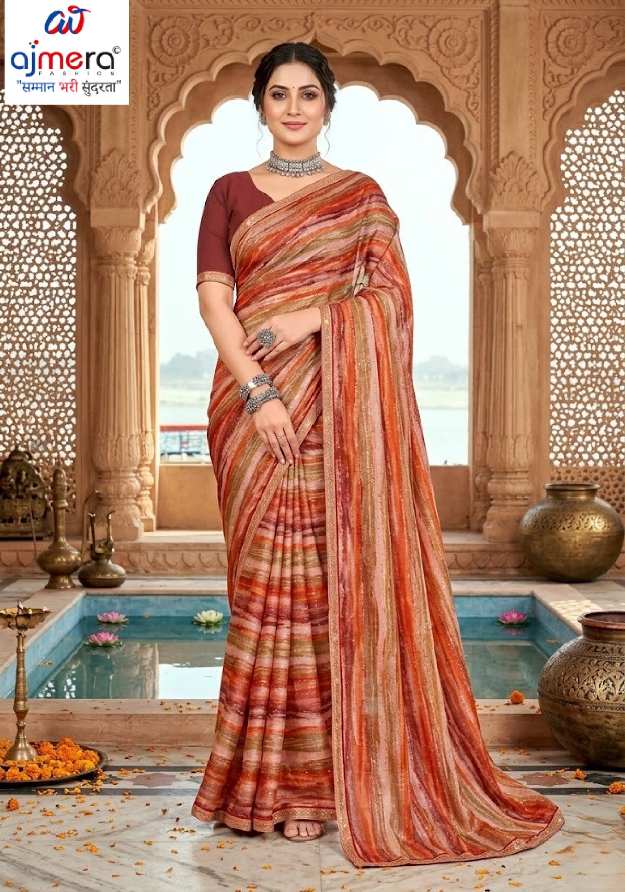 Graceful Printed Saree with Blouse Piece for Modern Ethnic Fashion | PRM-NEW FASHION