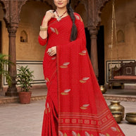 Chic Printed Saree with Blouse Piece for Sophisticated Ethnic Style | GLC-LAXMI