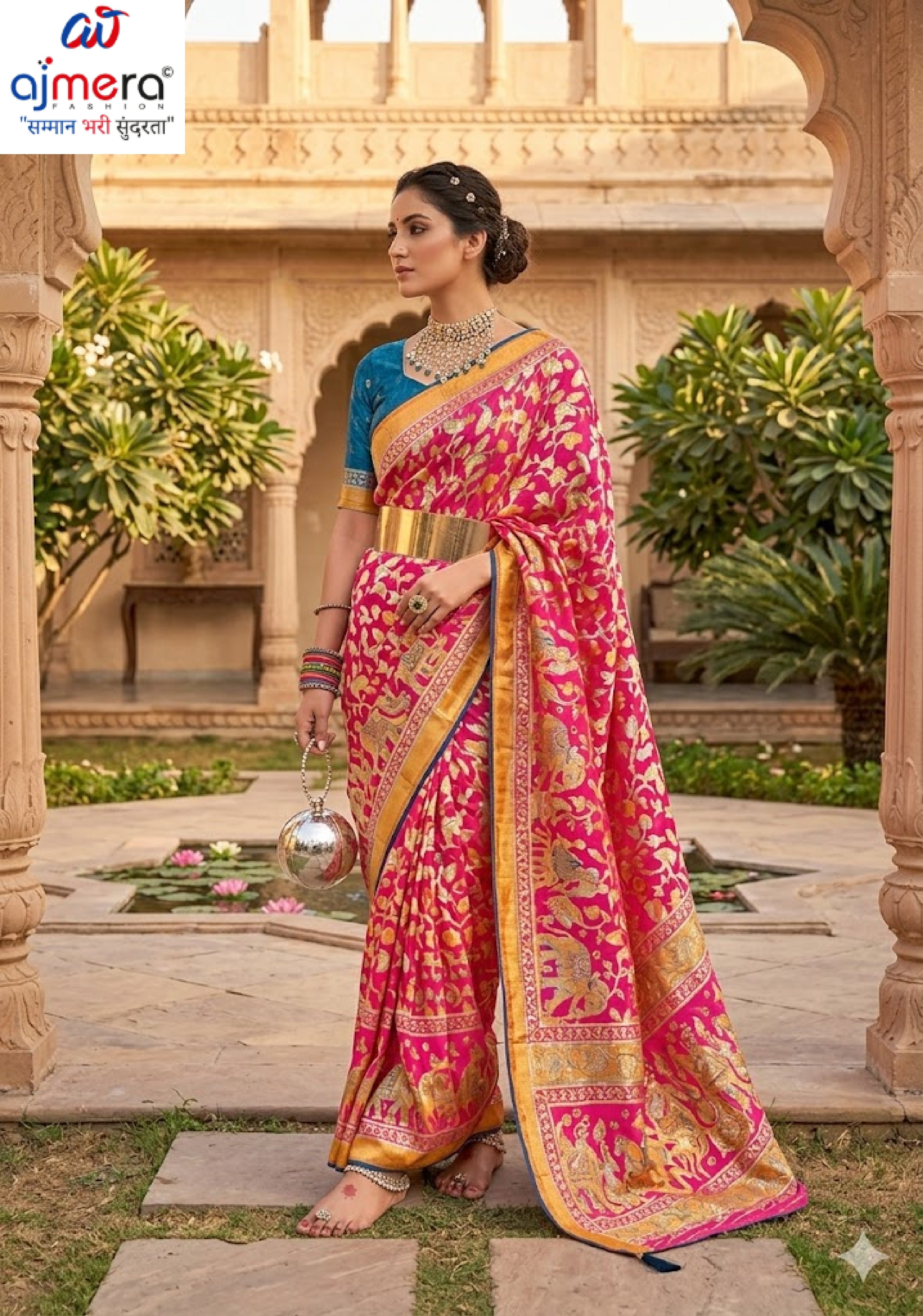 Exclusive Printed Saree with Blouse Piece for Elegant Ethnic Look | VDT-ZOYA BRASSO-32