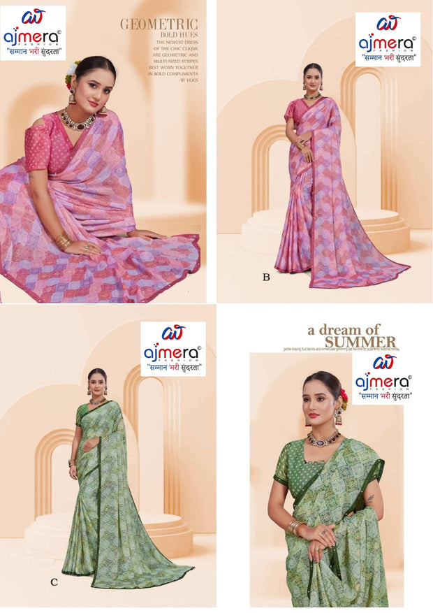 Elegant Printed Saree with Designer Blouse Piece for Festive Wear | RDD-SHAGUN