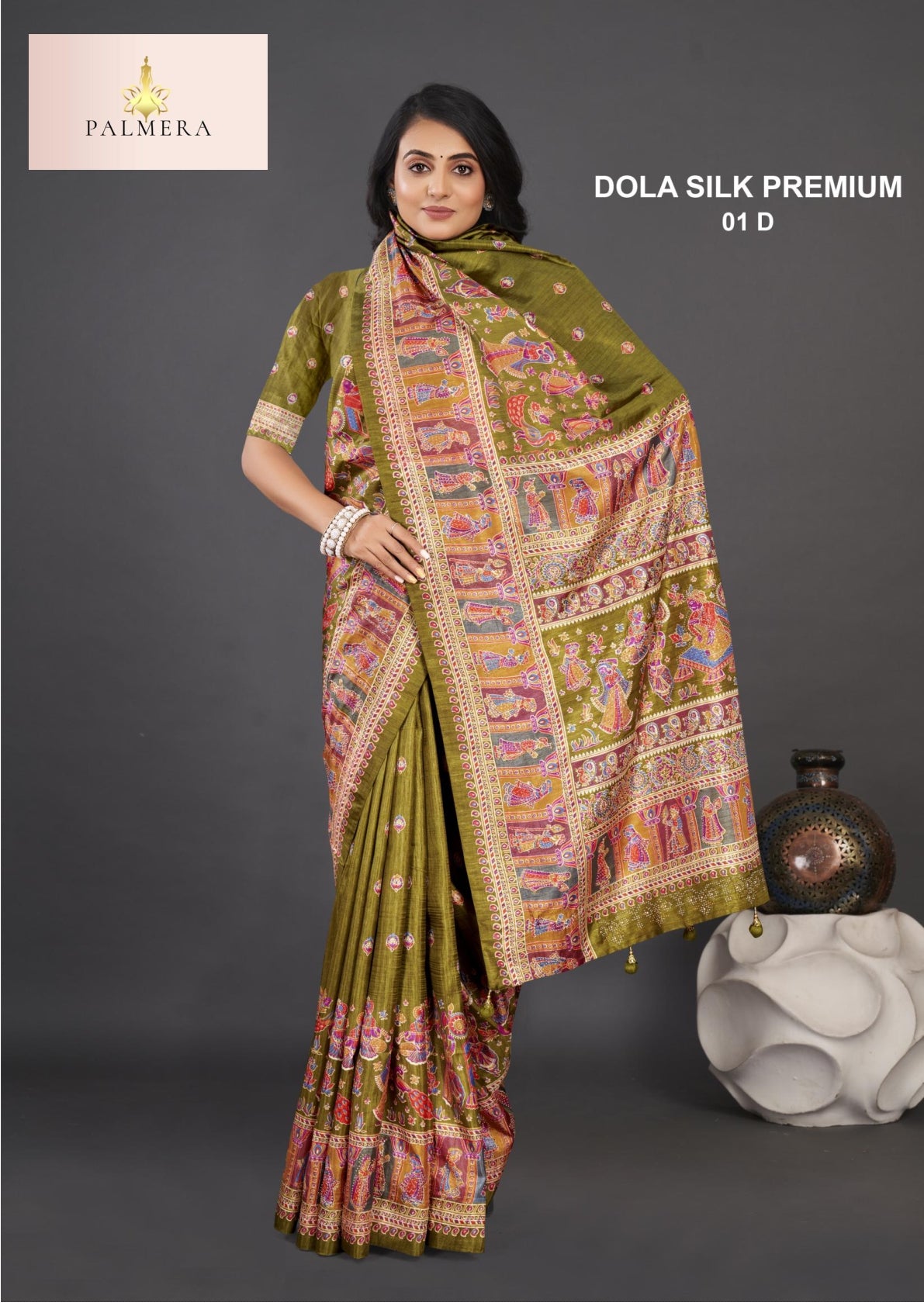 Dola Silk Premium Art Silk Saree with Blouse for Premium Ethnic Wear | ALL-DOLA SILK PREMIUM-01