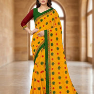 Exclusive Printed Saree with Blouse Piece for Elegant Ethnic Look | CAS-SHUBH LAGAN