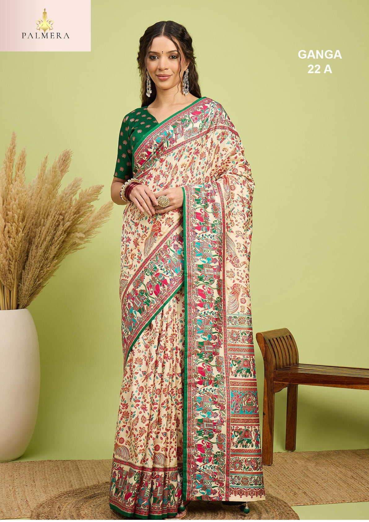 Ganga Silk Saree with Blouse for Premium Ethnic and Designer Wear | ALL-GANGA-22