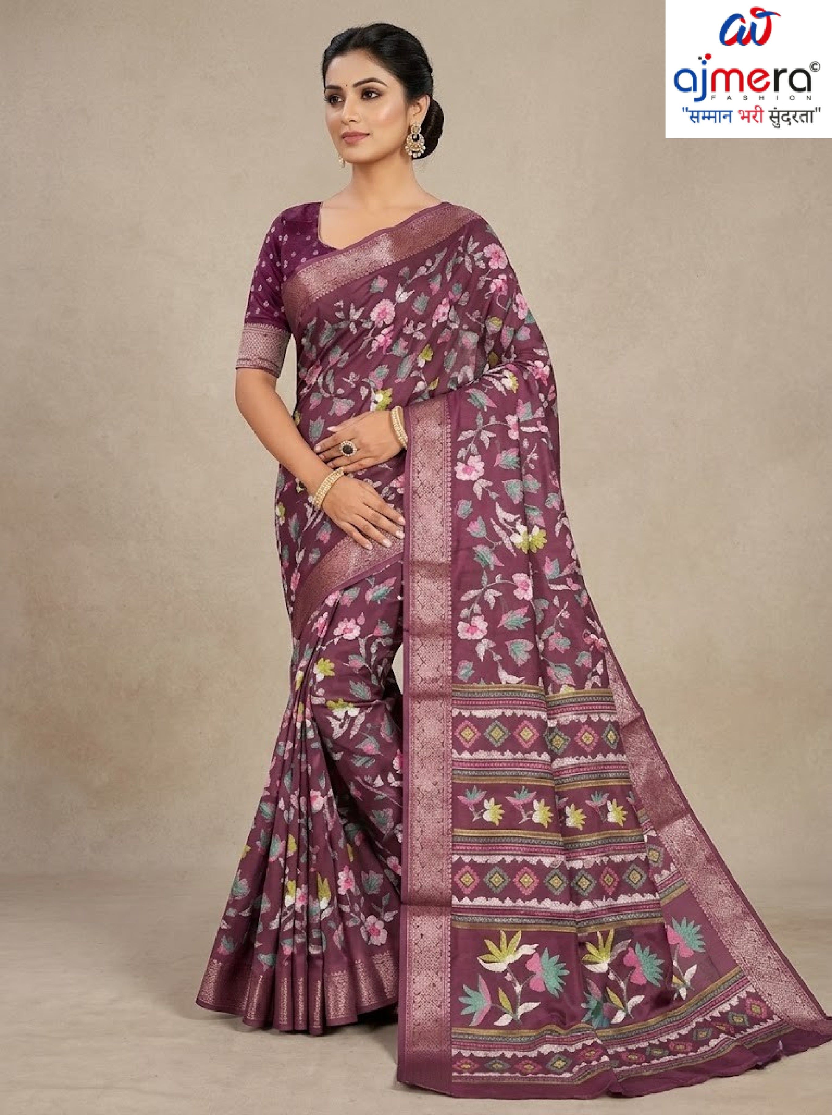 Trendy Printed Saree with Blouse Piece for Women’s Ethnic Wardrobe | RDD-VARSHINI VOL-09
