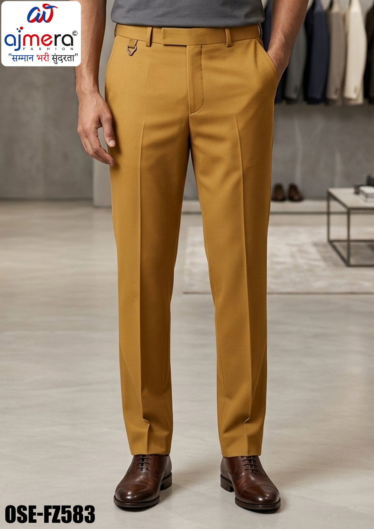 Premium Men's Formal Pant for Office & Business Wear | OSE-FZ583