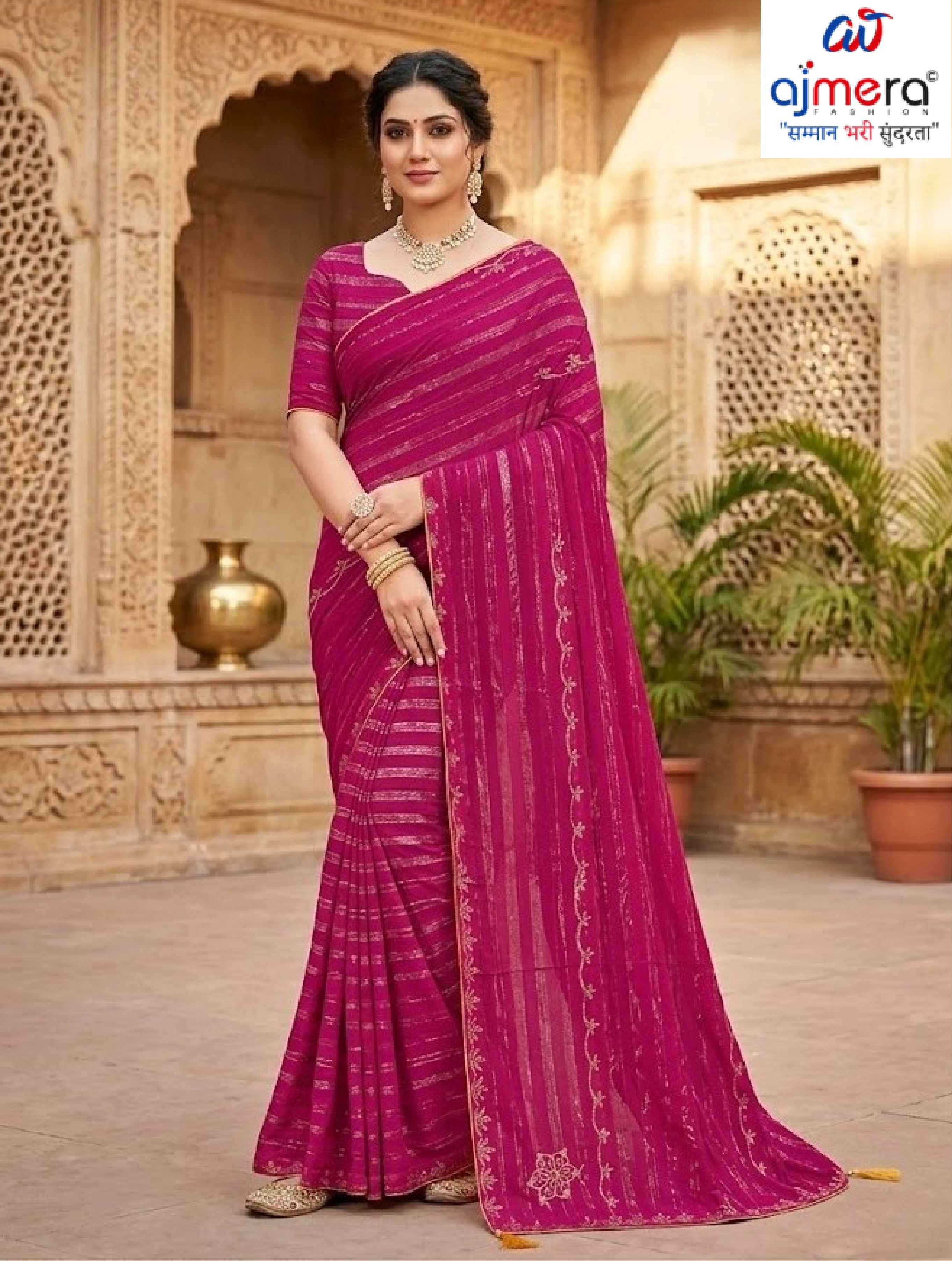 Printed Dyed Matching Saree with Blouse Piece for Premium Ethnic and Traditional Wear | TIK-BELLAVITA