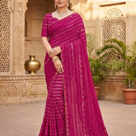 Printed Dyed Matching Saree with Blouse Piece for Premium Ethnic and Traditional Wear | TIK-BELLAVITA