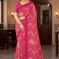 Designer Printed Saree with Blouse Piece for Special Occasions | SSR-WARNER-A