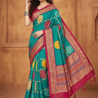 Premium Printed Saree with Matching Blouse Piece for Ethnic Elegance  | VER-BANJARAN-43342