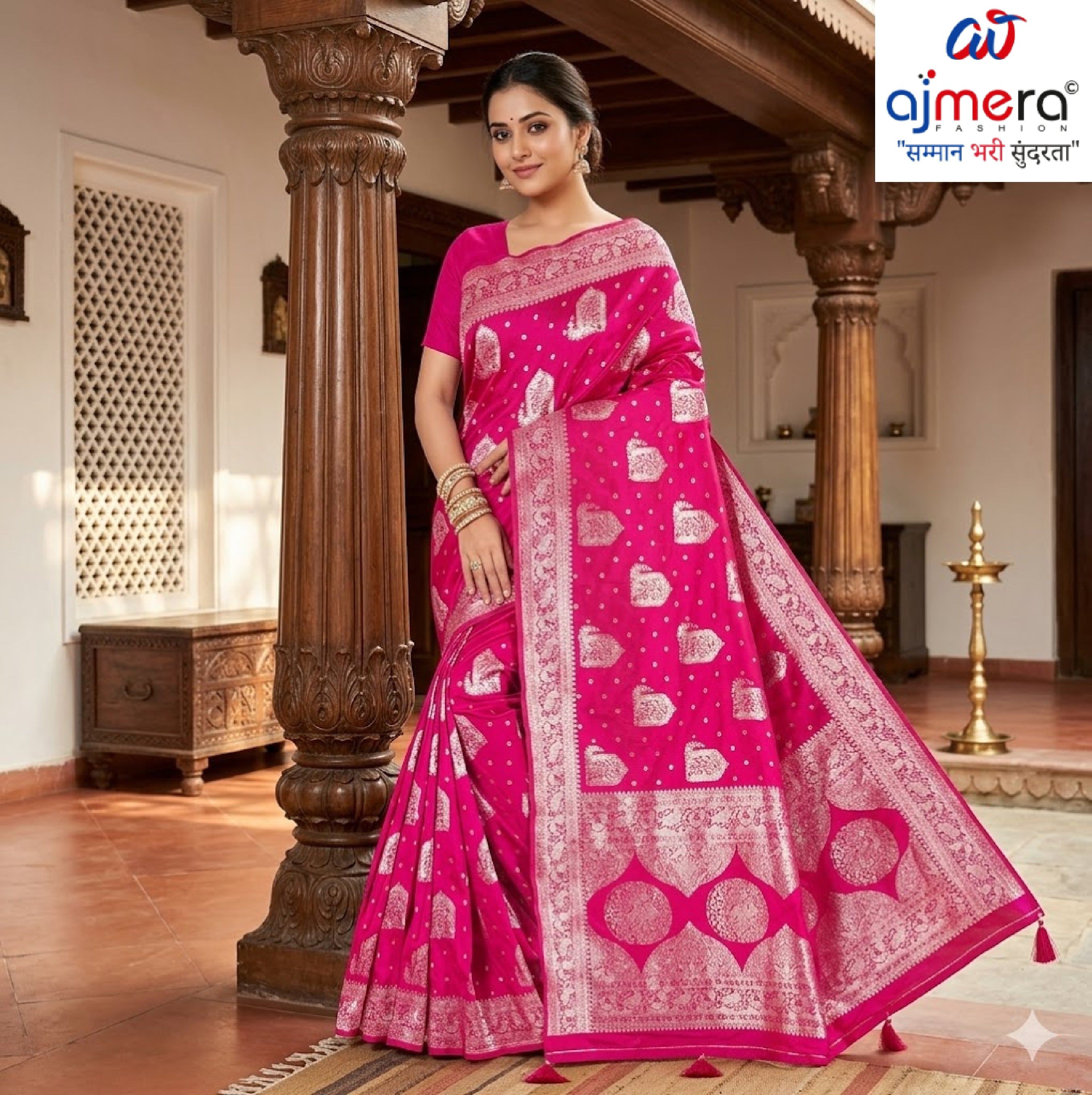 Fashionable Jacquard Silk Saree with Blouse Piece for Special Events | DBU-BANARASI SILK VOL-39