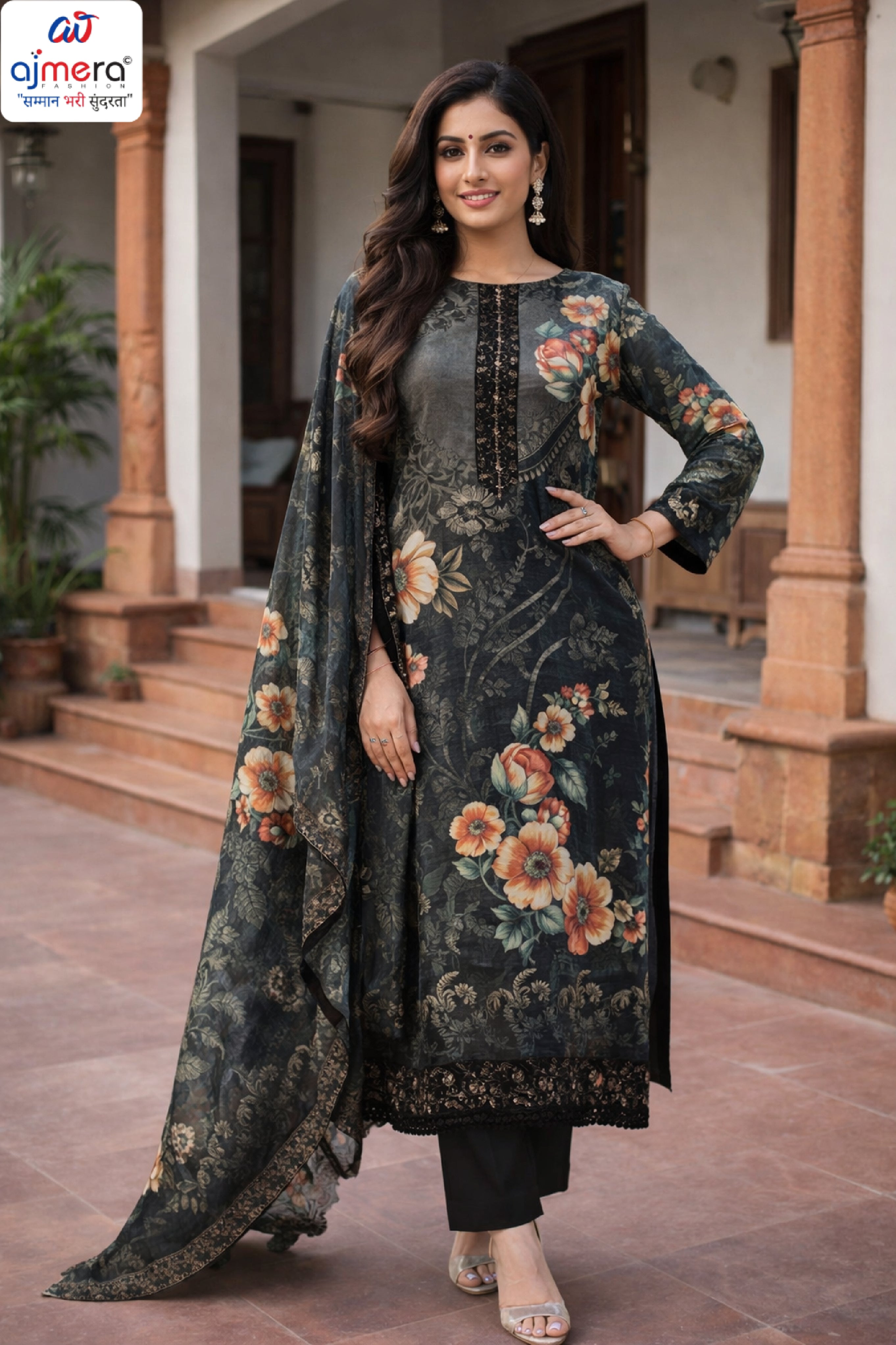Premium Pure Viscose Unstitched Suit Set | VAS-KONICA