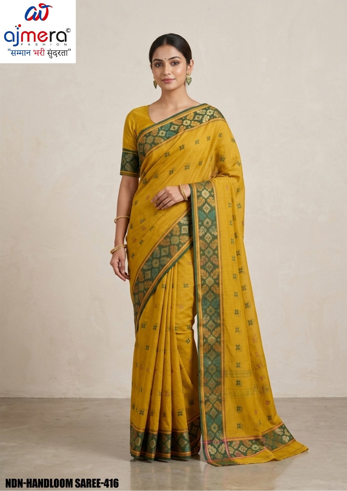 Cotton Saree with Without Blouse for Premium Ethnic and Traditional Wear | NDN-HANDLOOM SAREE-416